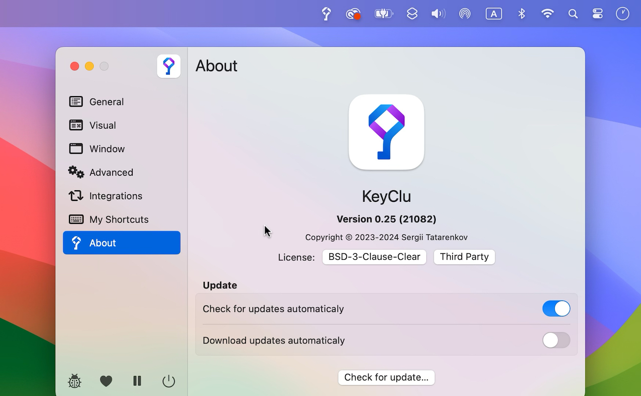 KeyCluCask macOS Keyboard Shortcuts