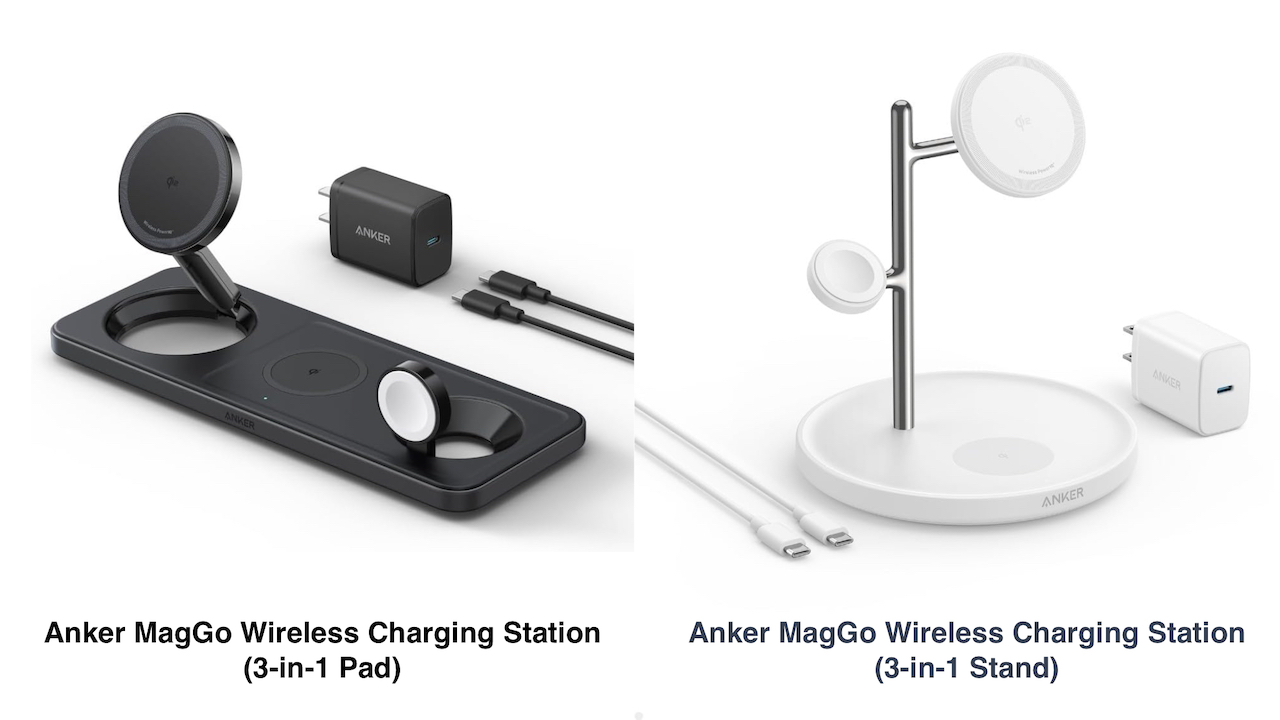Anker MagGo Wireless Charging Station 3-in-1 Pad and Stand