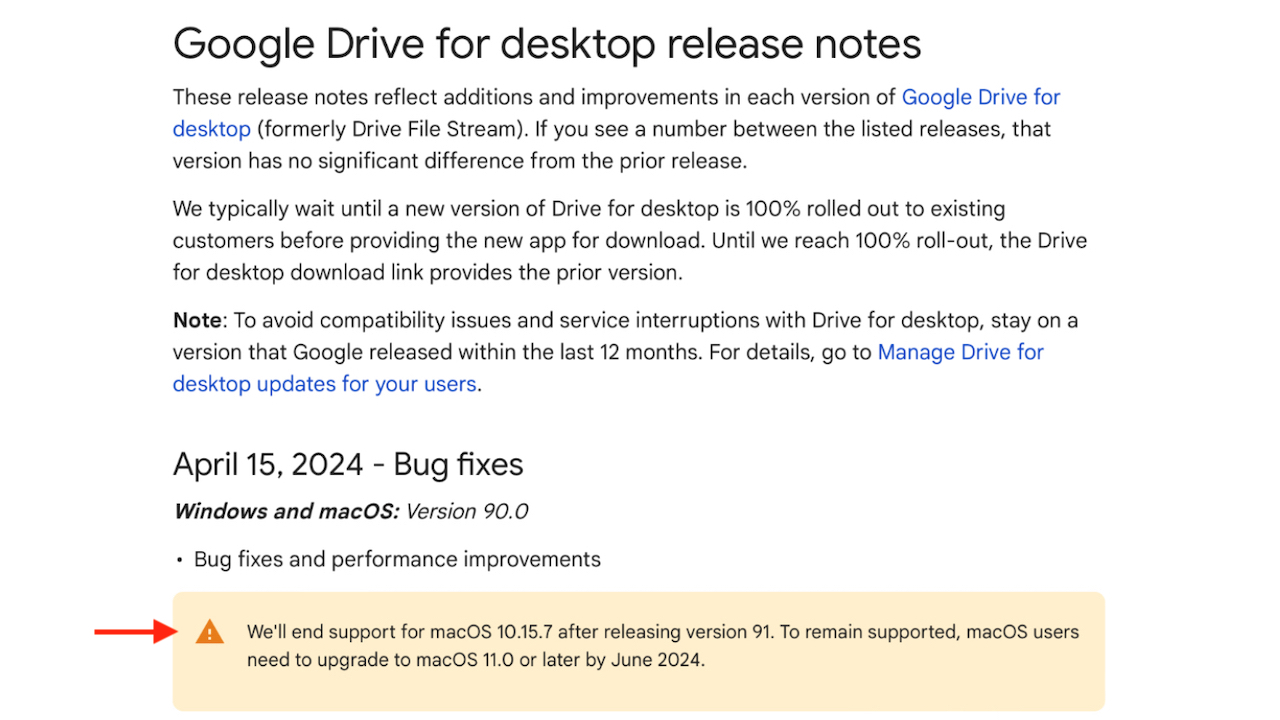 Google Drive for macOS Big Sur