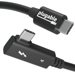 Plugable Thunderbolt 4 Cable with Right Angle Connection