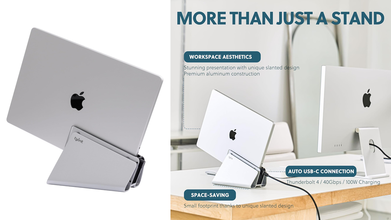 Tyonit TiltSnap Vertical Laptop Stand for MacBook