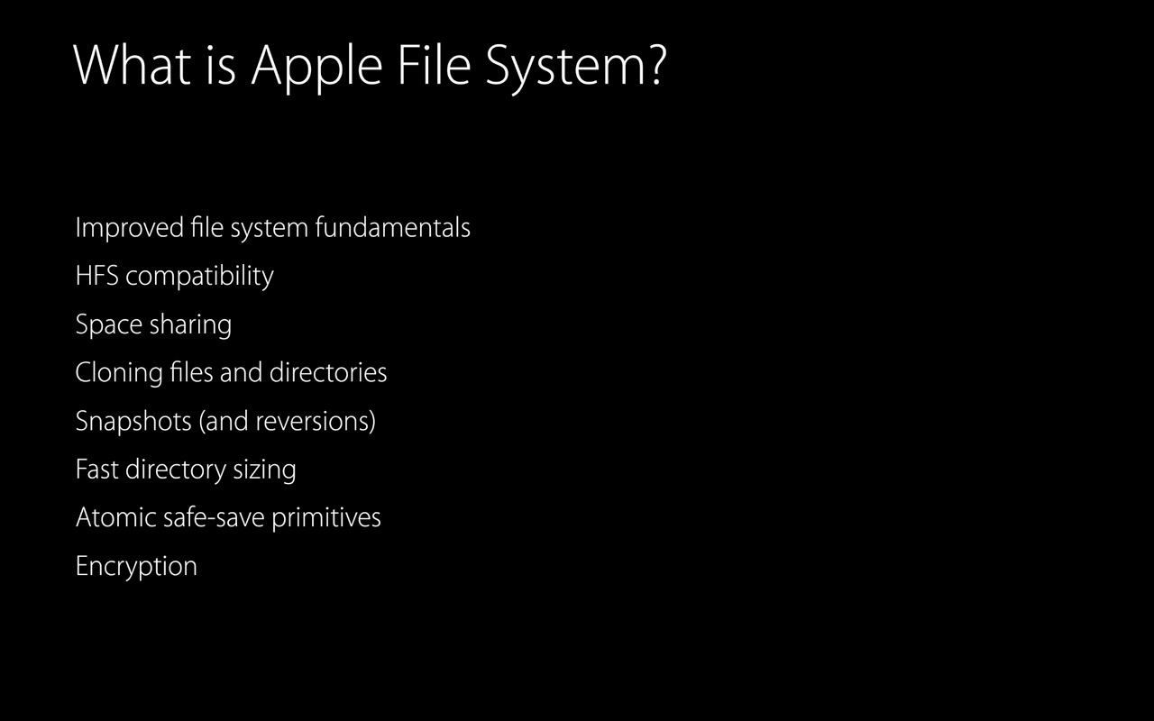 What is Apple File System 2016