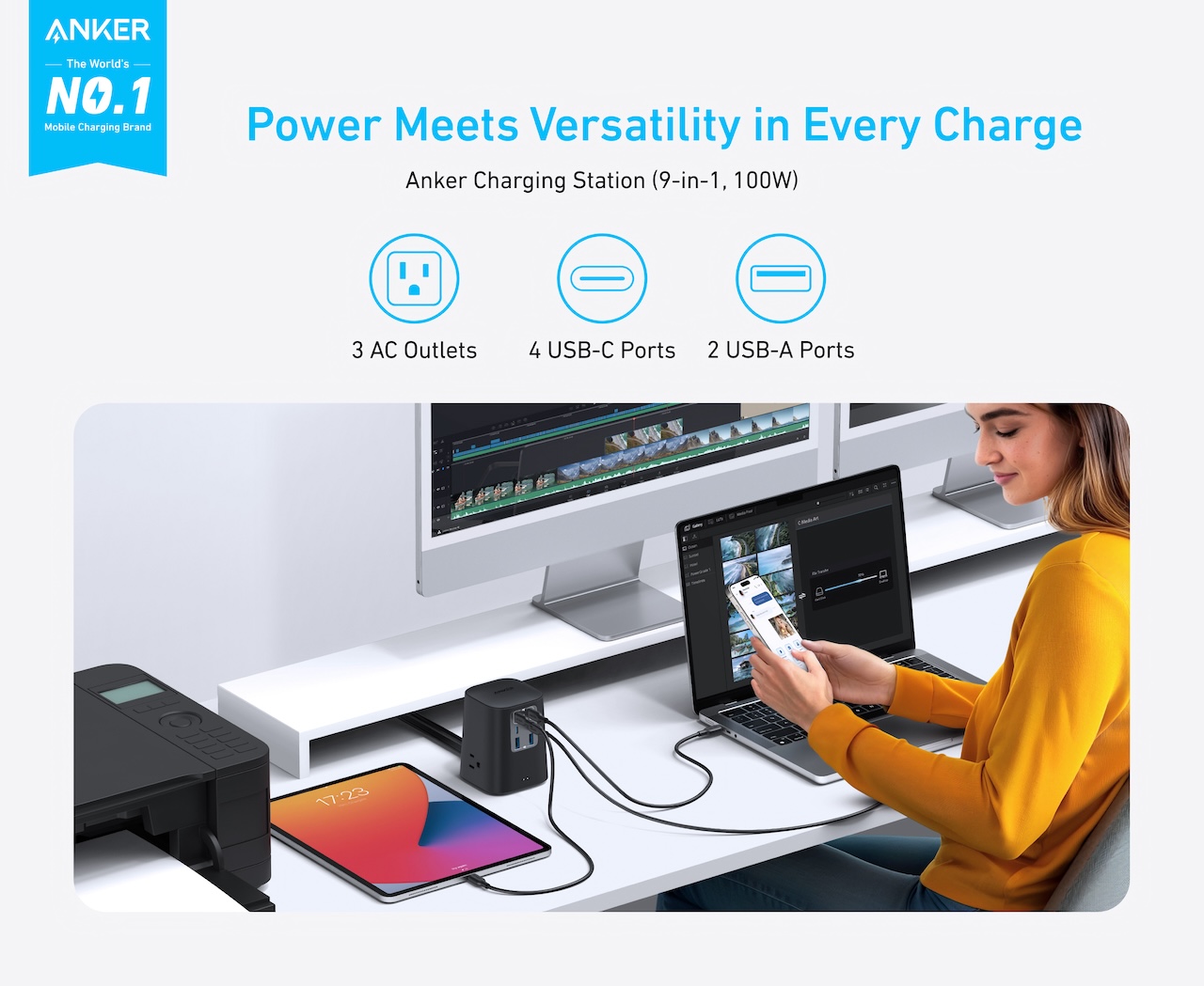 Anker Charging Station (9-in-1, 100W)