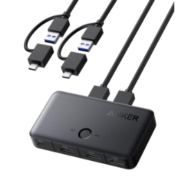 Anker KVM Switch (5Gbps, For Desktop and Laptop)