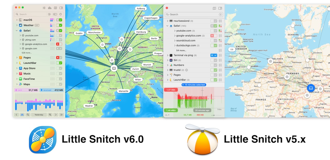 Little Snitch v6.0とLittle Snitch v5.0