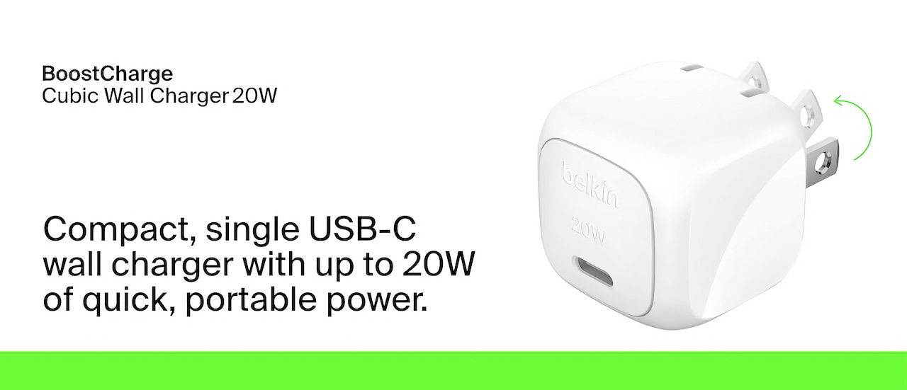 BoostCharge Cubic USB-C Wall Charger 20W