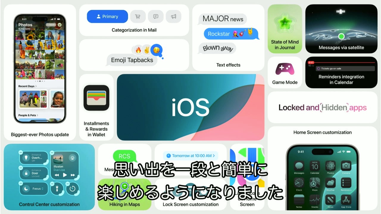 iOS 18の新機能1