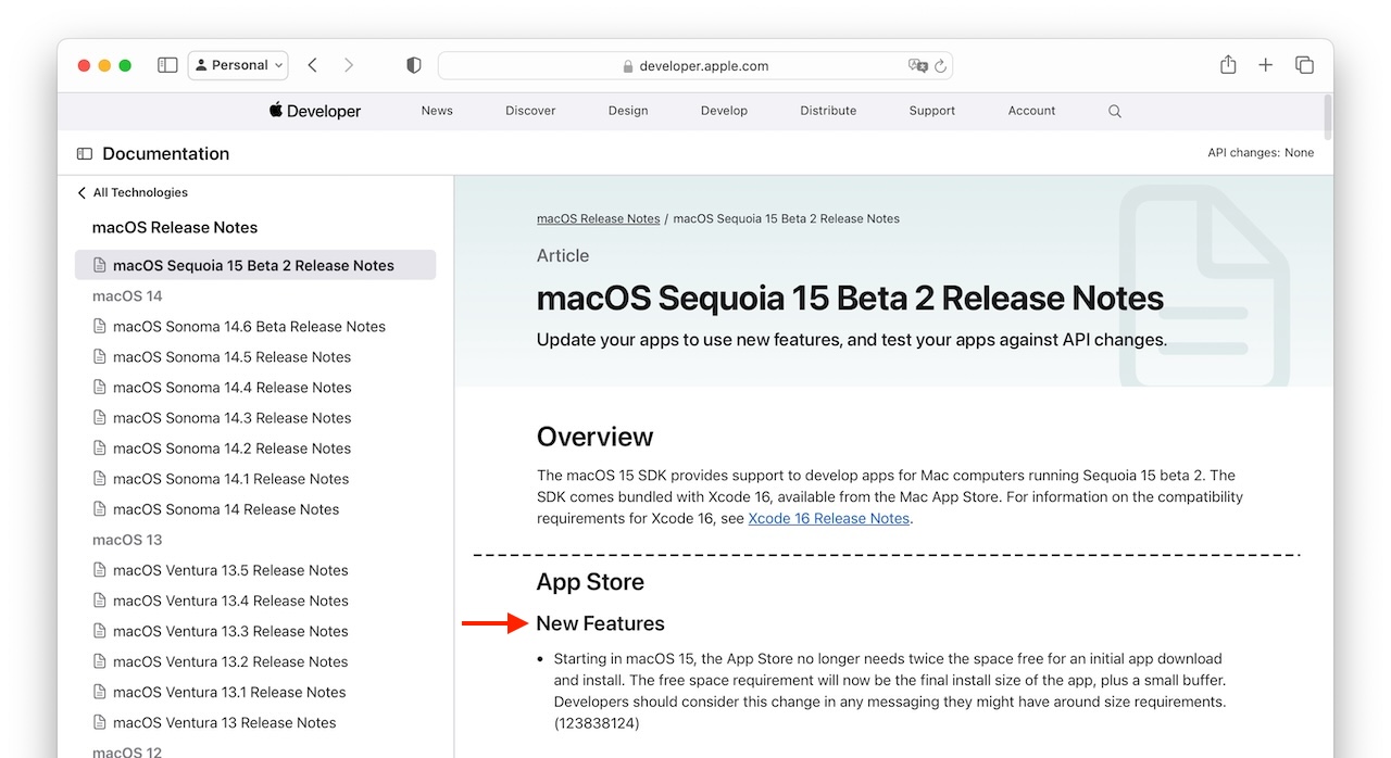 macOS 15 Sequoia App Store Update