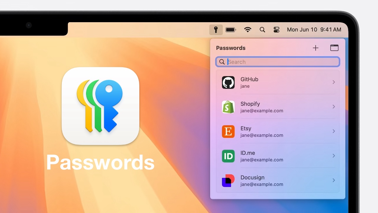 Apple Passwords app for macOS 15 Sequoia