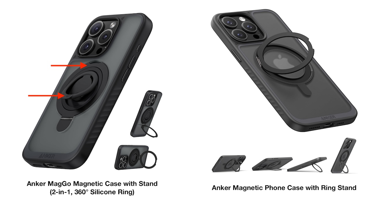 Anker MagGo Magnetic Case with Stand (2-in-1, 360° Silicone Ring)