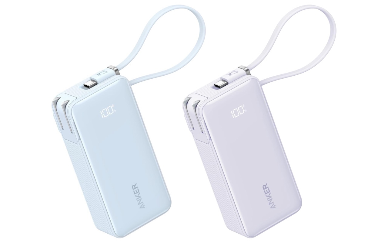 Anker Power Bank (10000mAh, Fusion, Built-In USB-C ケーブル)