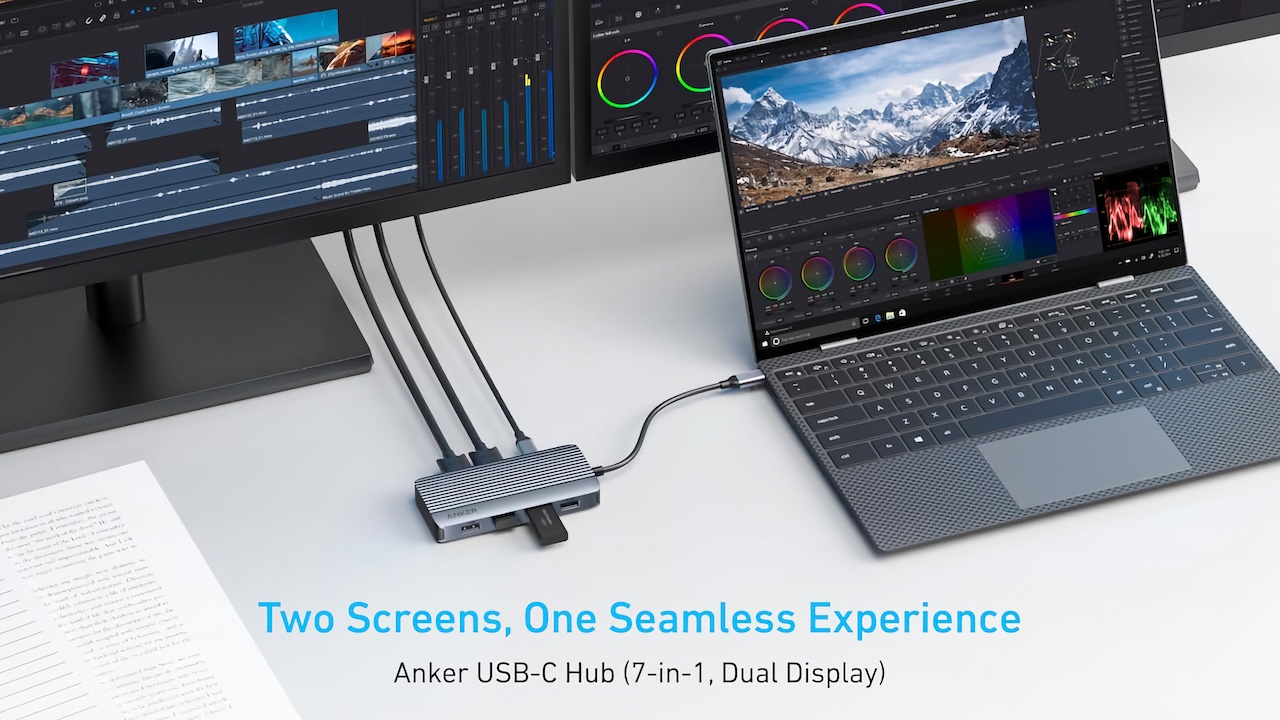 Anker USB-C Hub (7-in-1, Dual Display)