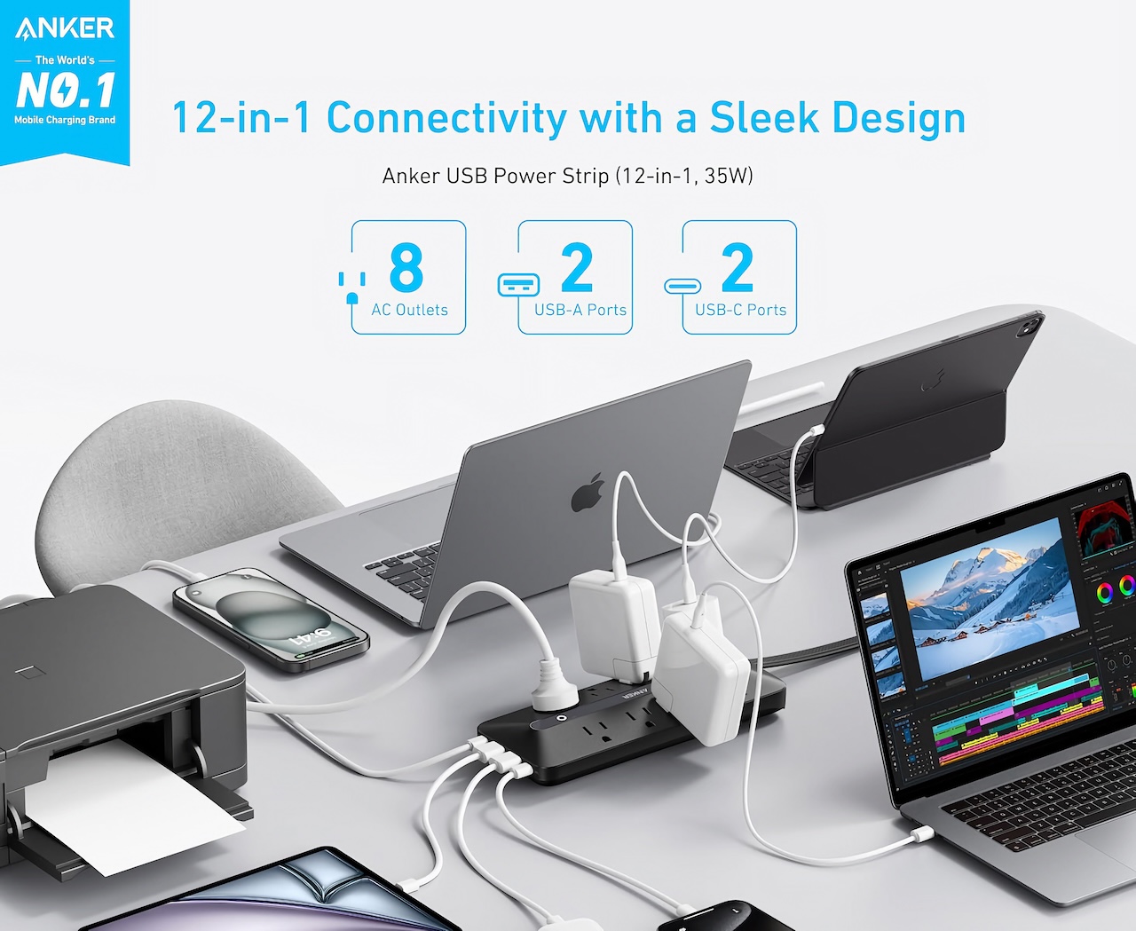 Anker USB Power Strip (12-in-1, 35W)