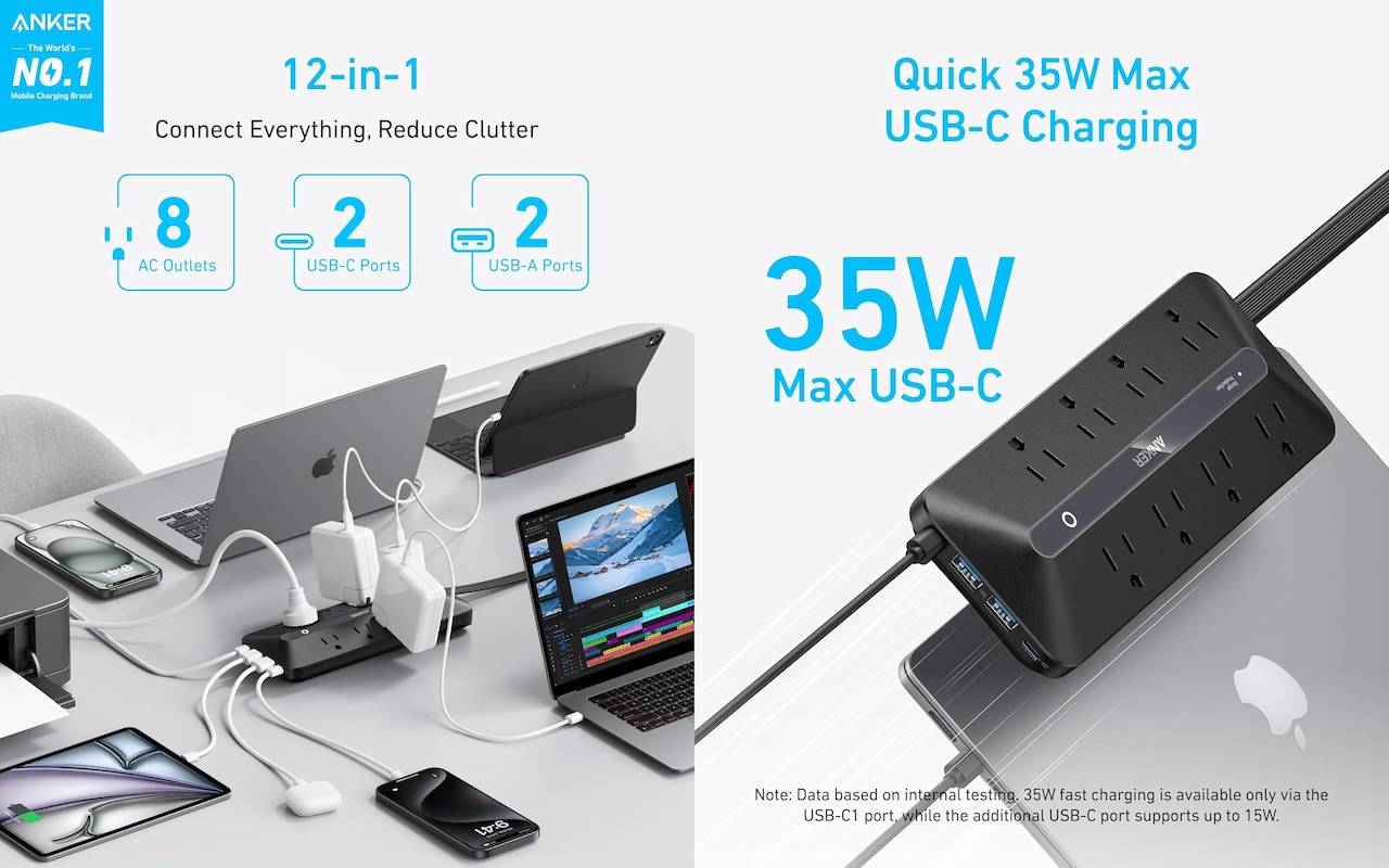 Anker USB Power Strip (12-in-1, 35W)