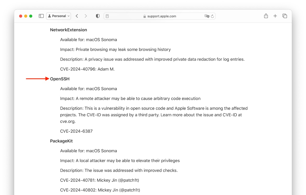 OpenSSH CVE-2024-6387