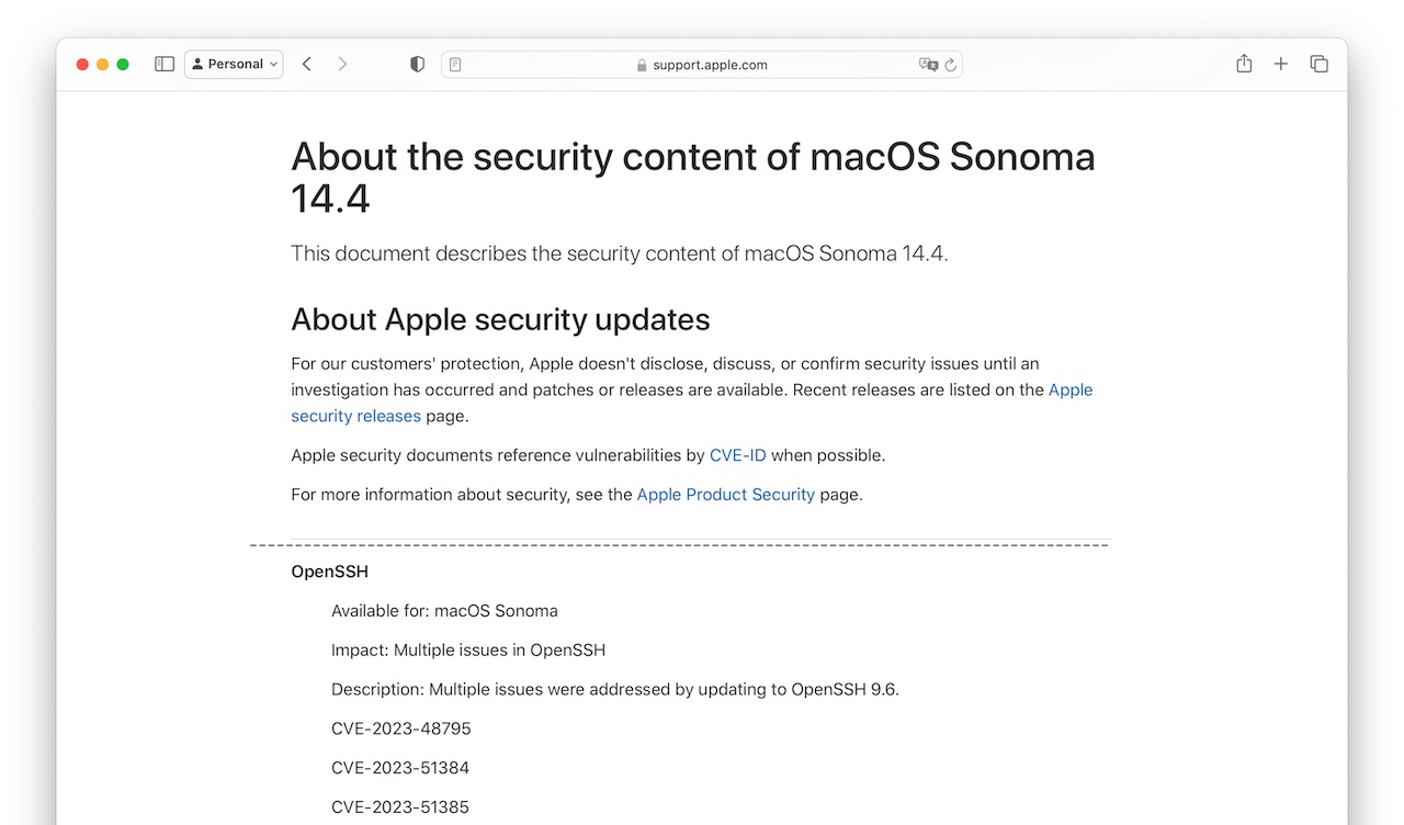 macOS 14.4 Sonoma