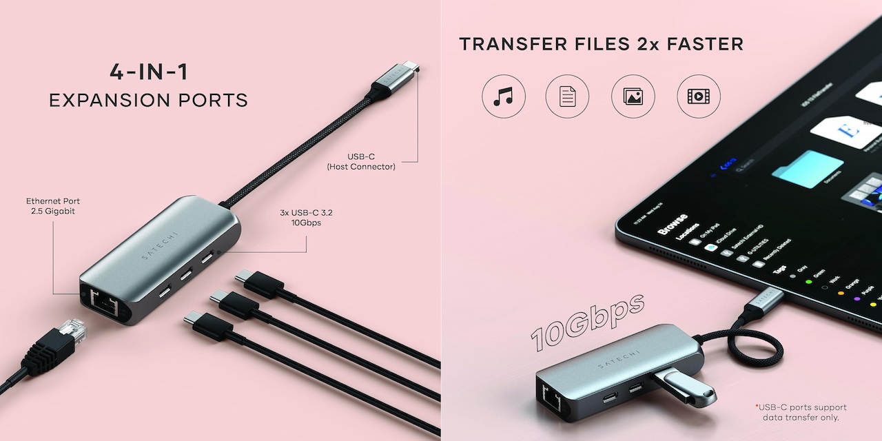 Satechi 4-In-1 USB-C Hub With 2.5 Gigabit Ethernet