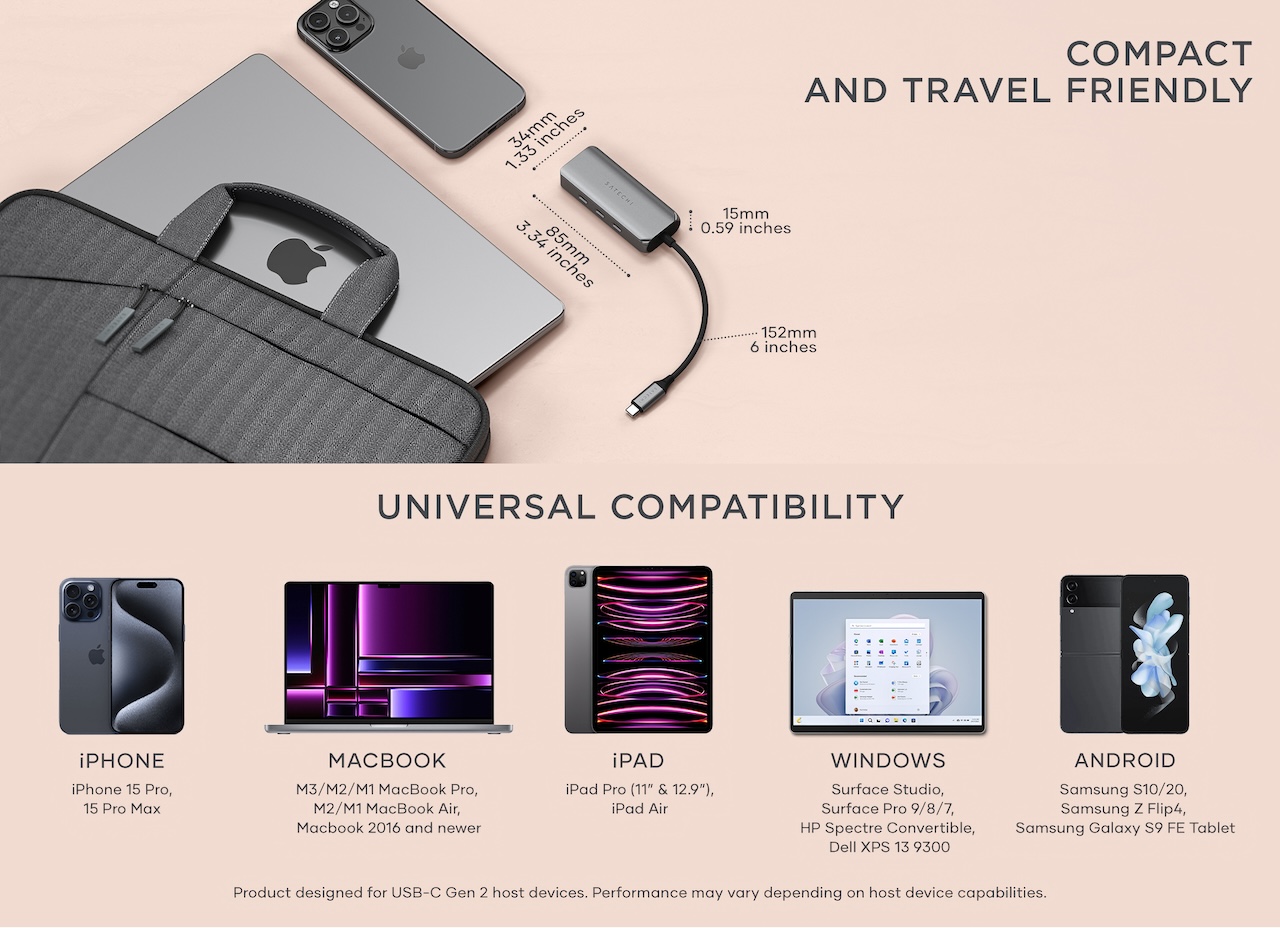 Satechi 4-in-1 USB-C Hub With 2.5 Gigabit Ethernet