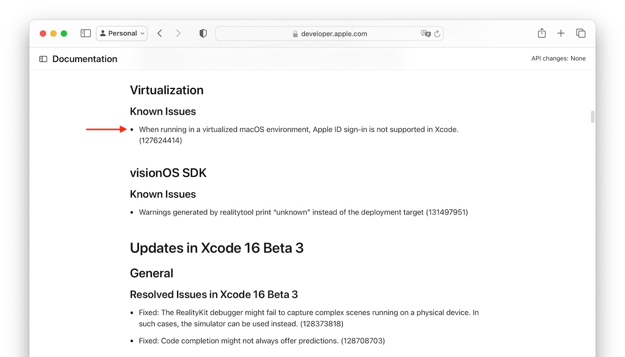 Xcode 16 Beta 4のリリースノート