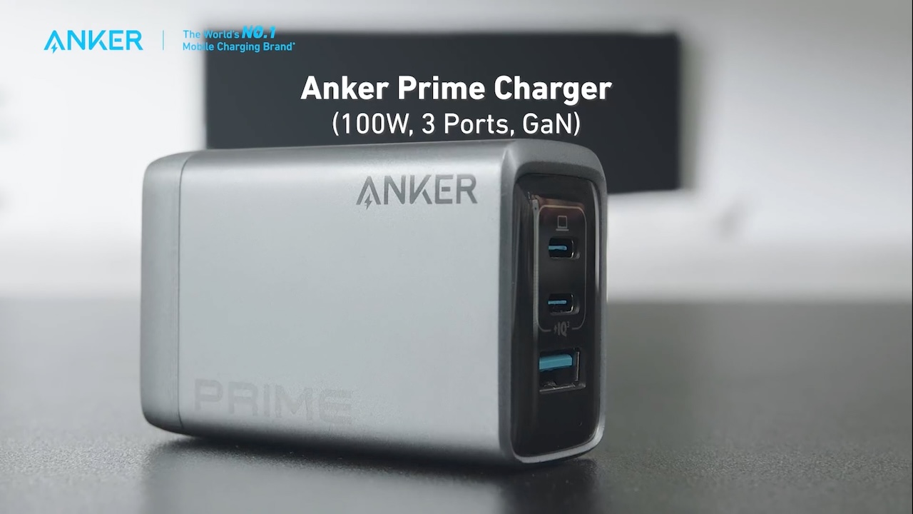 Anker Prime Charger (100W, 3 Ports, GaN)