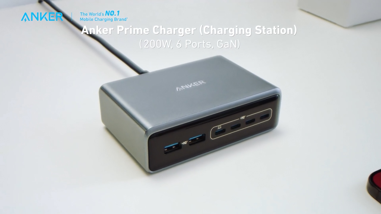 Anker Prime Charger (200W, 6 Ports, GaN)