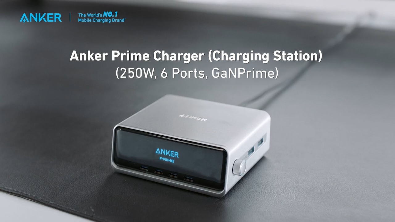 Anker Prime Charger (250W, 6 Ports, GaN)