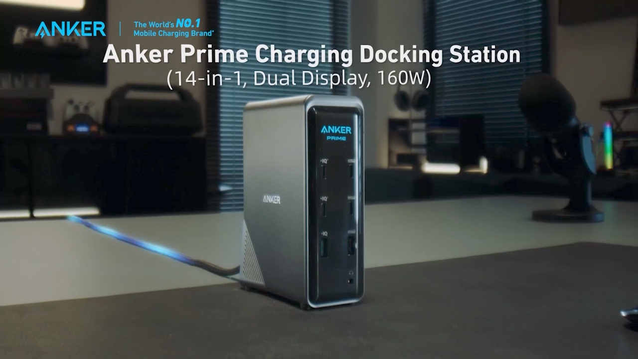 Anker Prime Charging Docking Station (14-in-1, Dual Display, 160W)