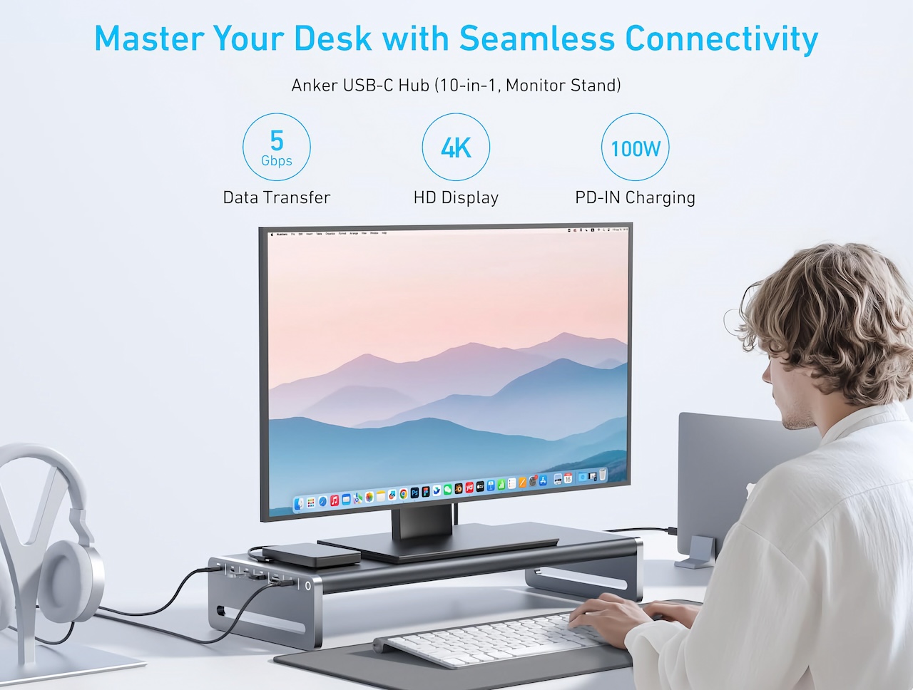 Anker USB-C Hub (10-in-1, Monitor Stand)