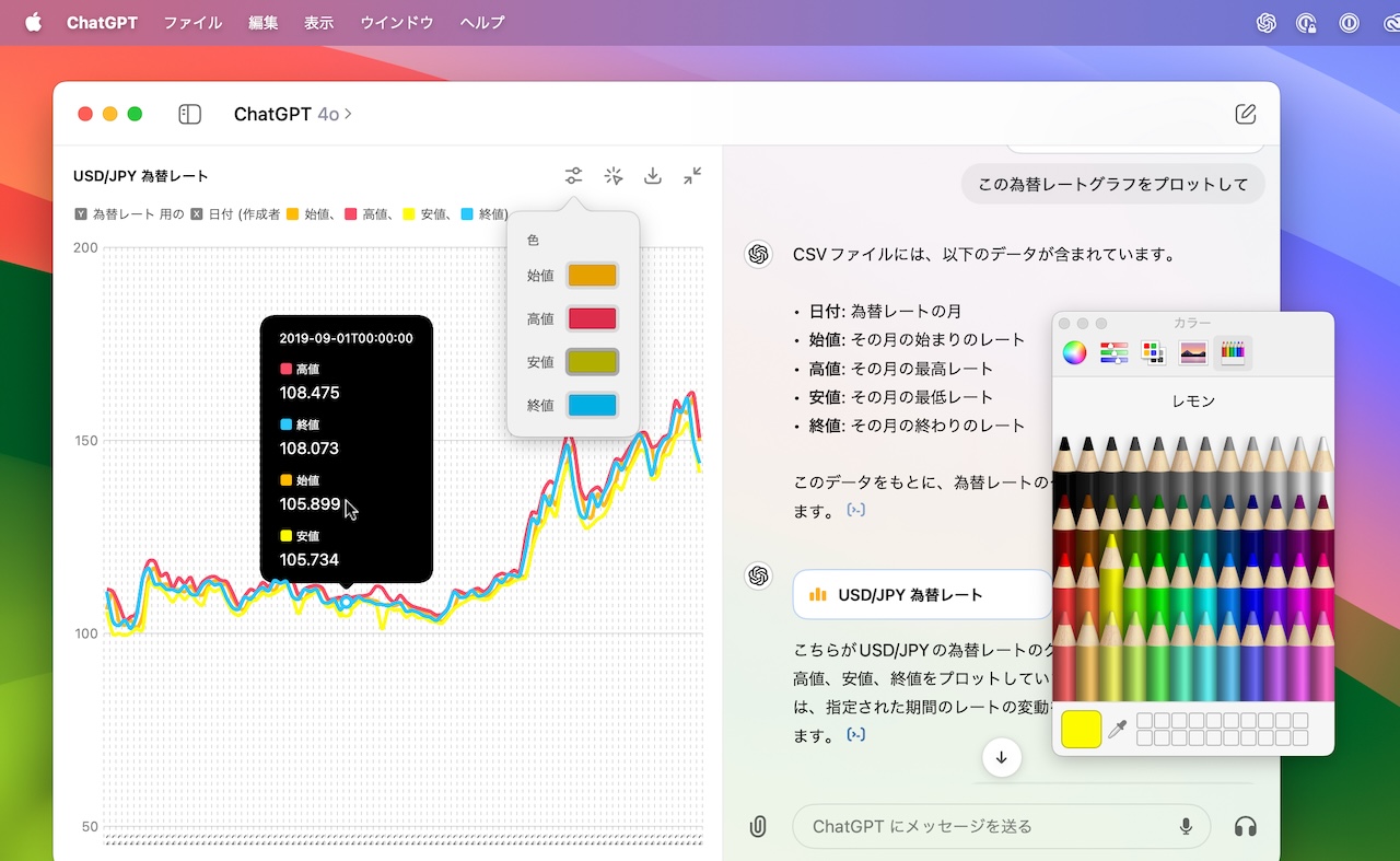 ChatGPT for macOS data analysis