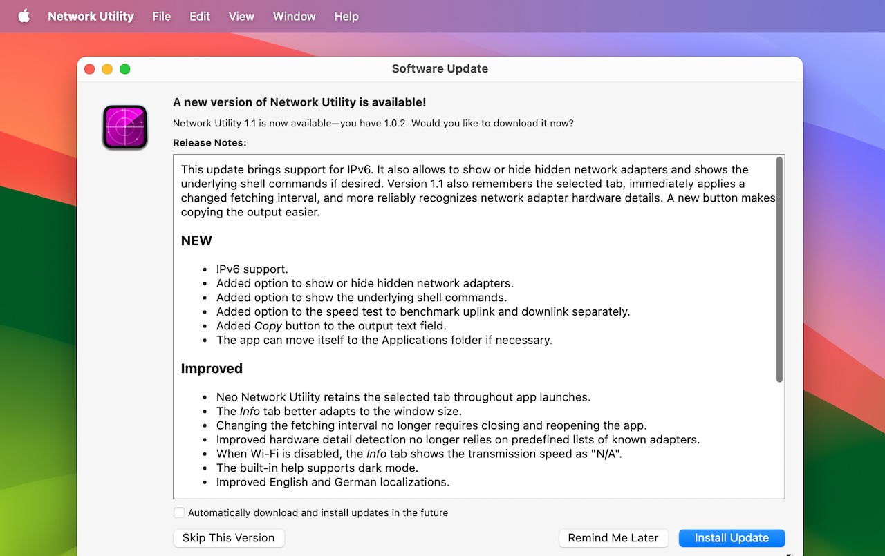 Neo Network Utility v1.1