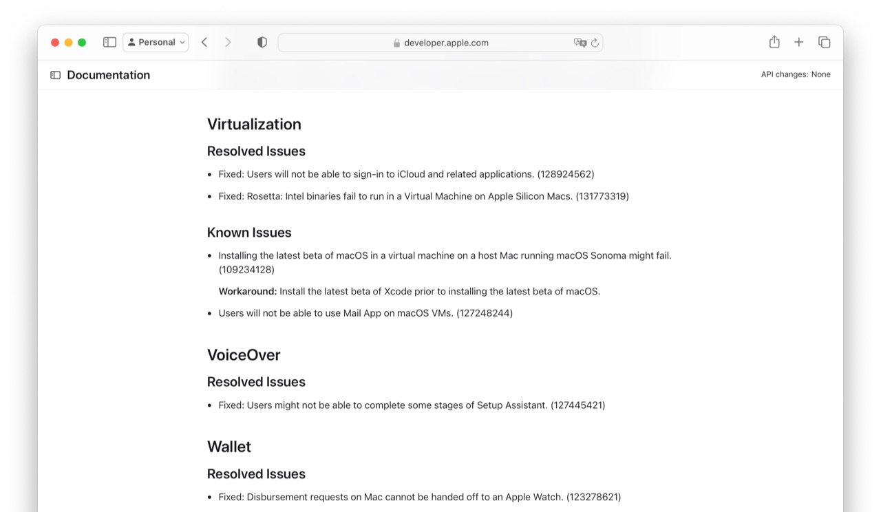 ​macOS Sequoia 15 Beta 6 Release Notes