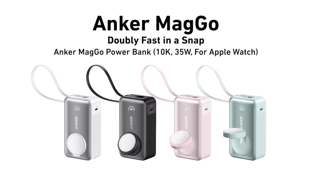 Anker MagGo Power Bank (10K, 35W, For Apple Watch)