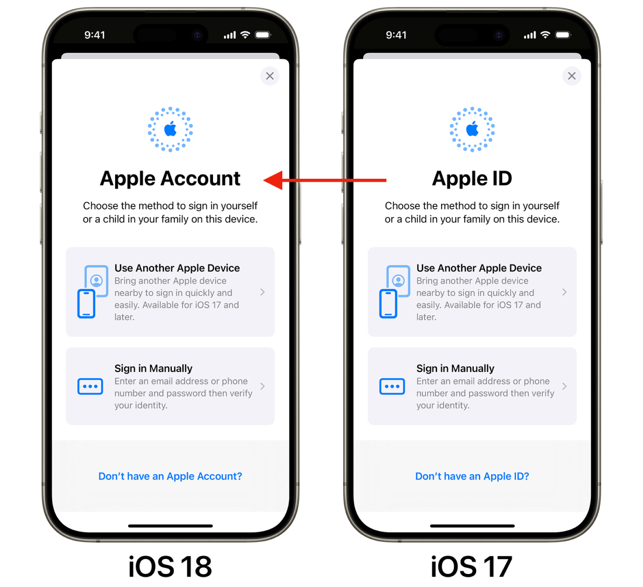 Apple ID is renamed to Apple Account