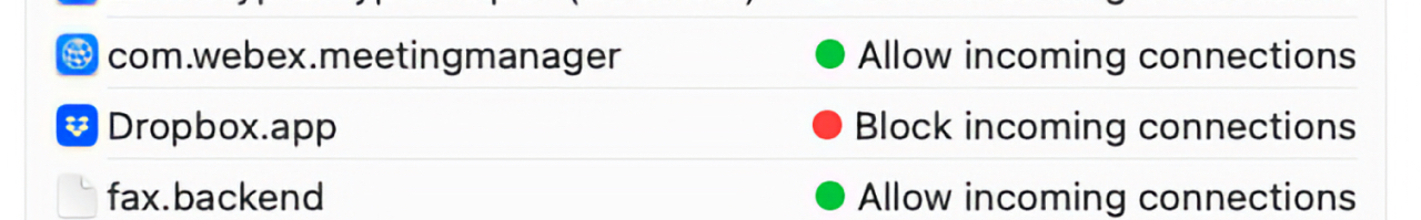 macOS 15 SequoiaのファイヤーウォールにブロックされるDropbox