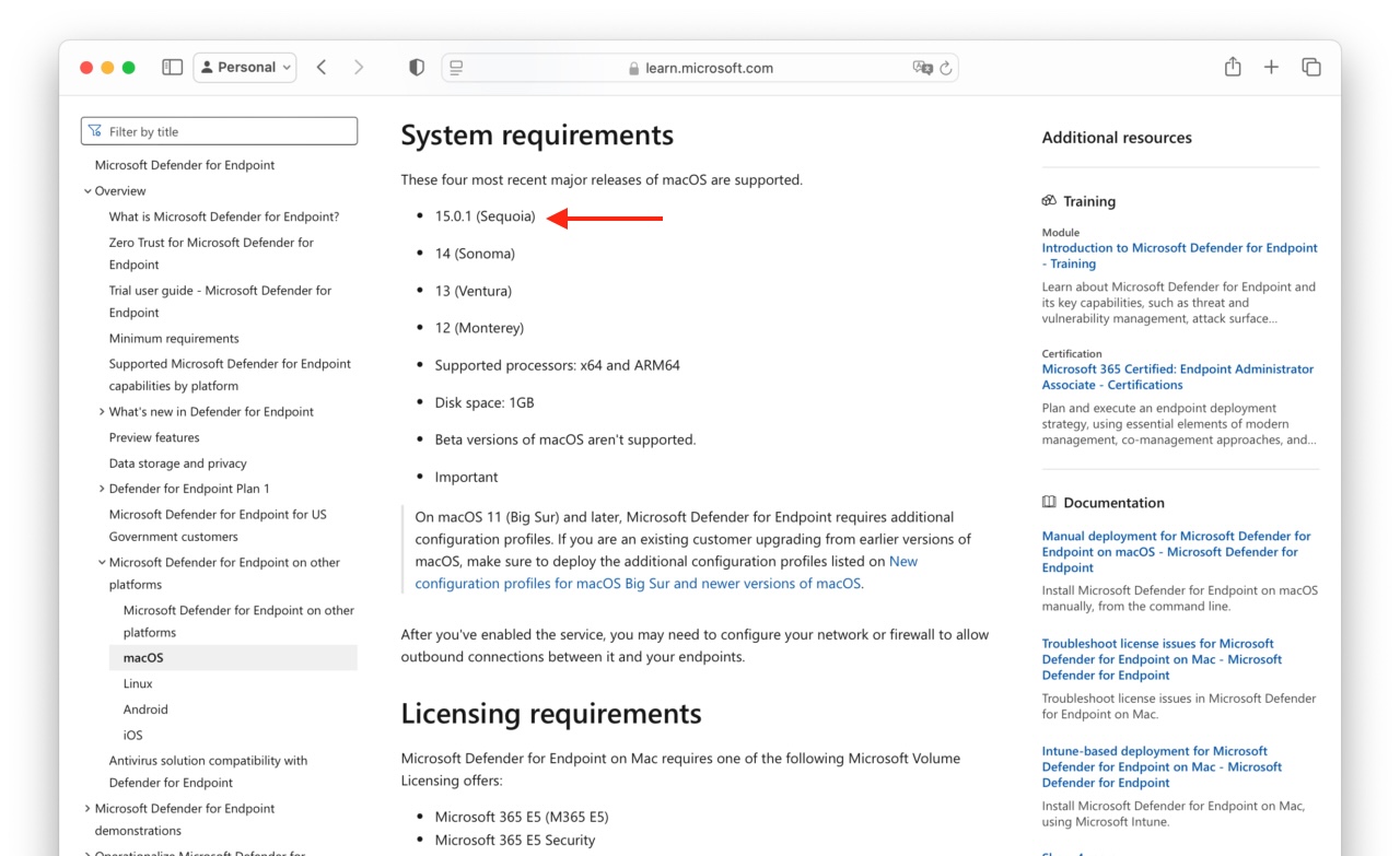 Microsoft Defender for Endpoint on Mac