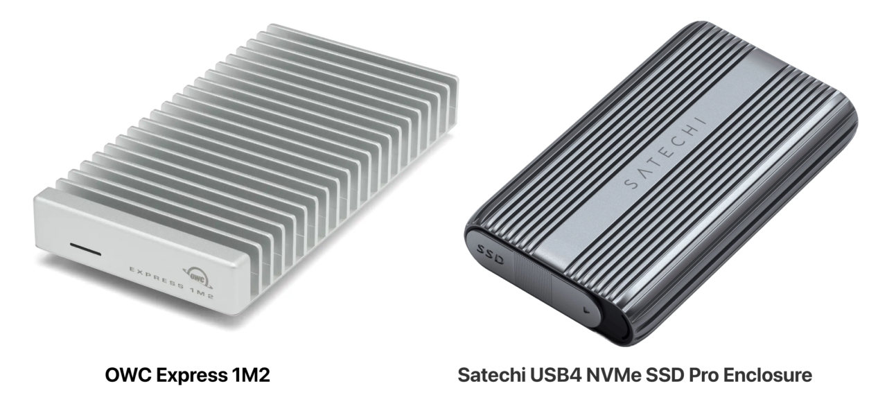 OWC Express 1M2とSatechi USB4 NVMe SSD Pro Enclosure