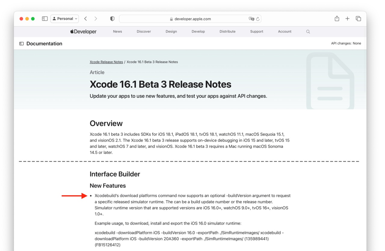 Xcode 16.1 Beta 3 Release Notes