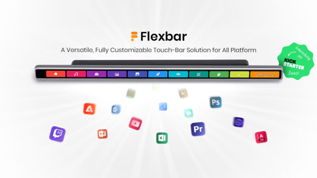 MacBook ProのTouch Barをスタンドアローン化したようなOLEDタッチバーディスプレイ「Flexbar」が12月に ...
