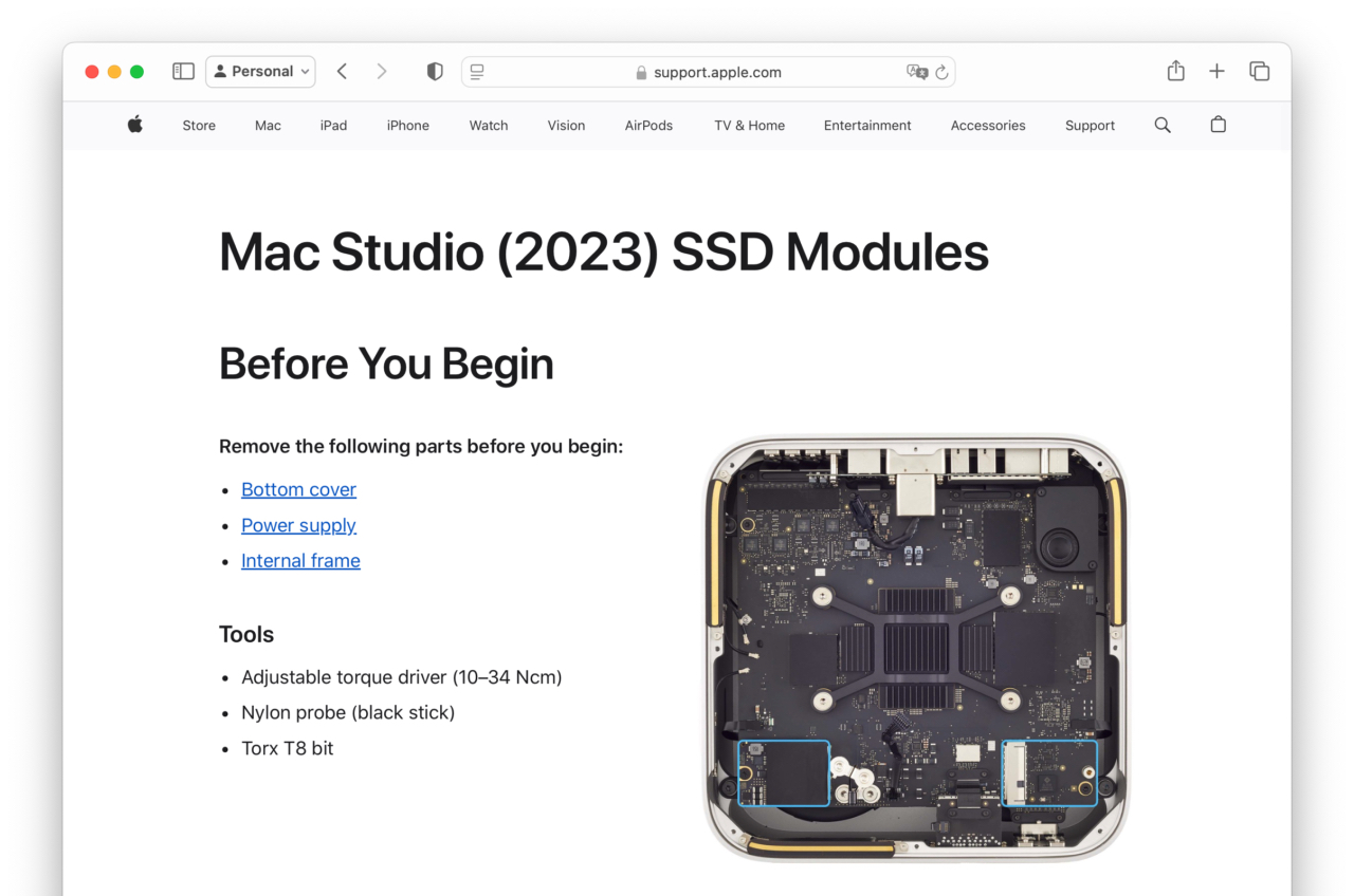 Mac Studio (2023) SSD Modules