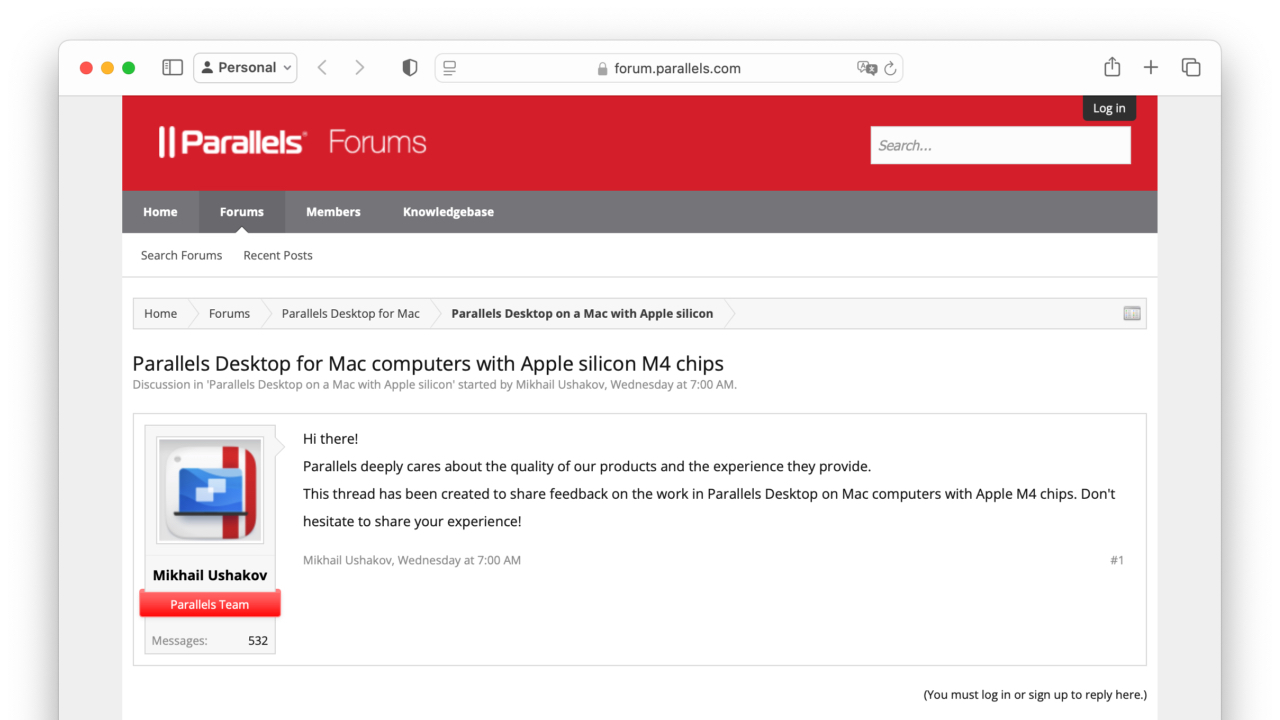 Parallels Desktop for Mac computers with Apple silicon M4 chips