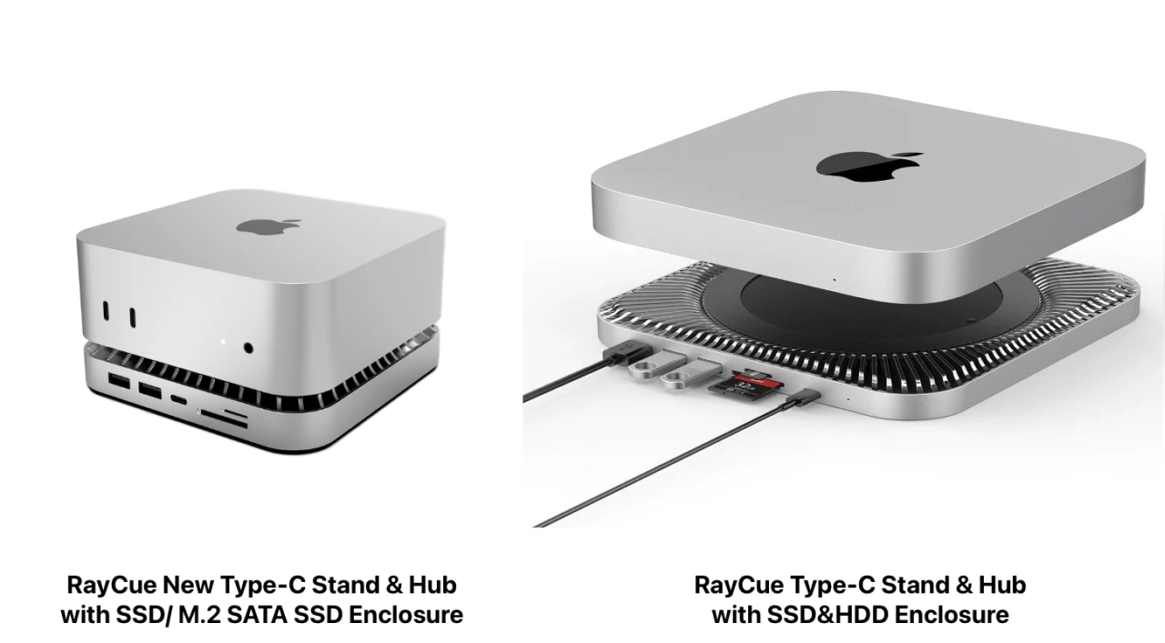 RayCue New Type-C Stand & Hub with NVMe/ M.2 SATA SSD