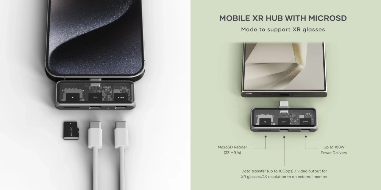 Mobile XR Hub with microSD Reader