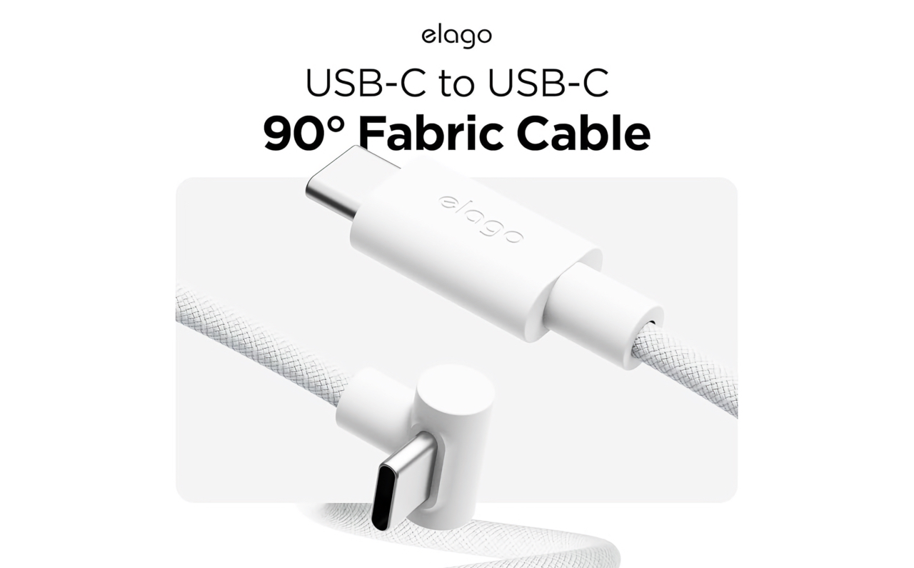 elago USB-C to USB-C 90° Fabric Cable