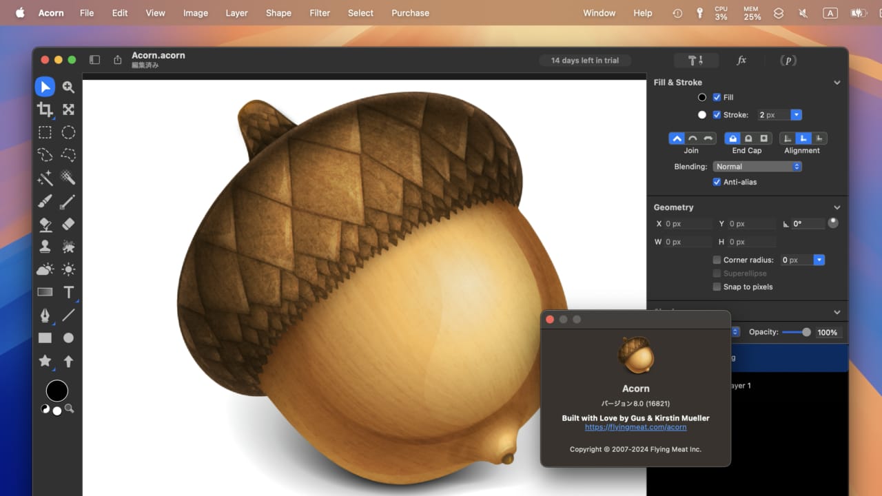 Acorn v8 Photo Editor for the Mac