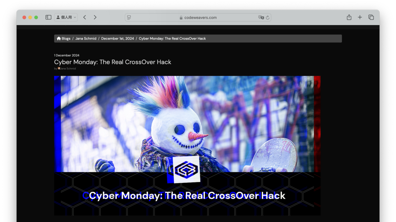 Cyber Monday: The Real CrossOver Hack