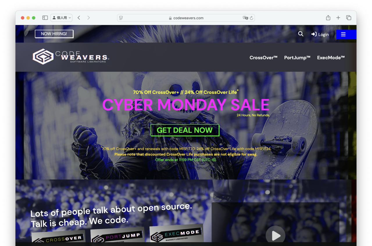 70% Off CrossOver+ // 24% Off CrossOver Life*
CYBER MONDAY SALE
24 Hours, No Refunds.