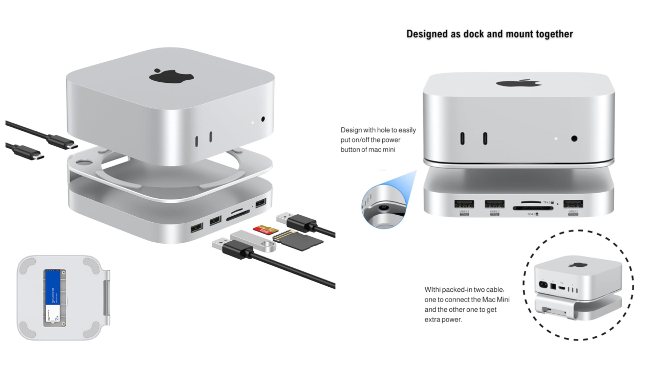 Gewokliy Mac Mini M4 Dock & Stand