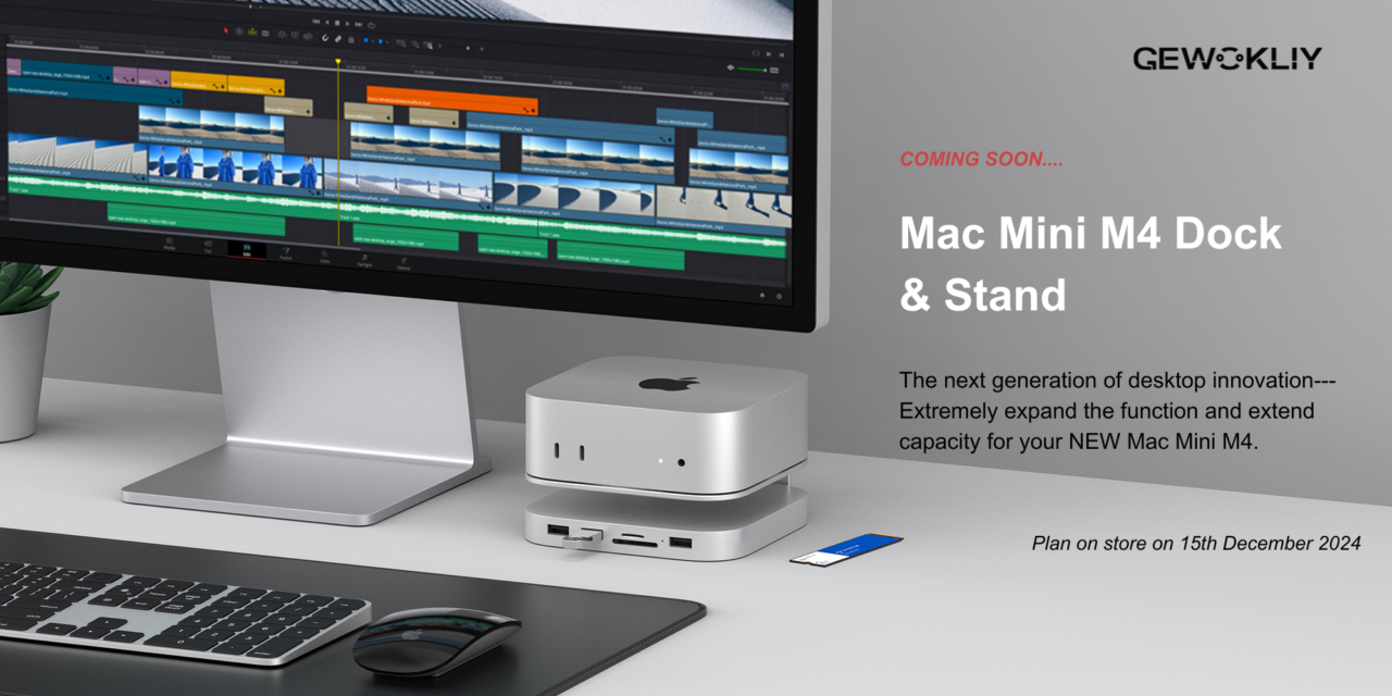 GEWOKLIY Mac Mini M4 Dock & Stand