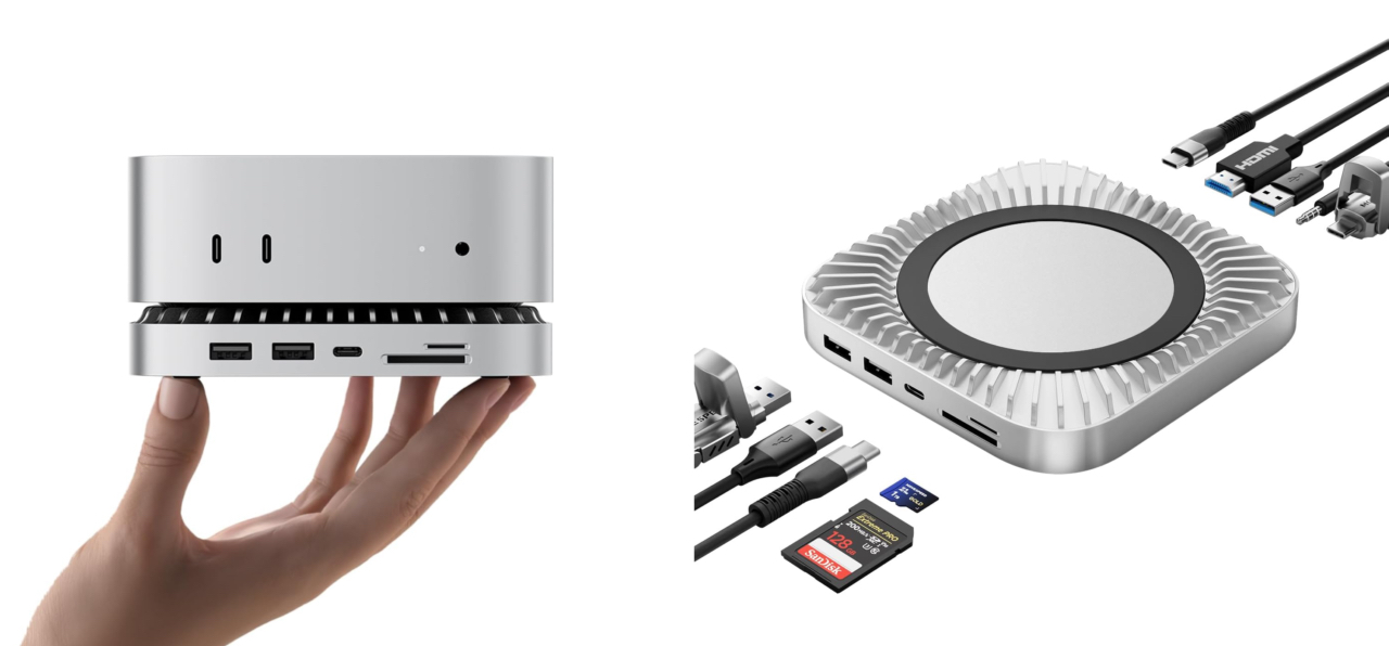 RayCue New M4/2024 Mac Mini Hub & Stand