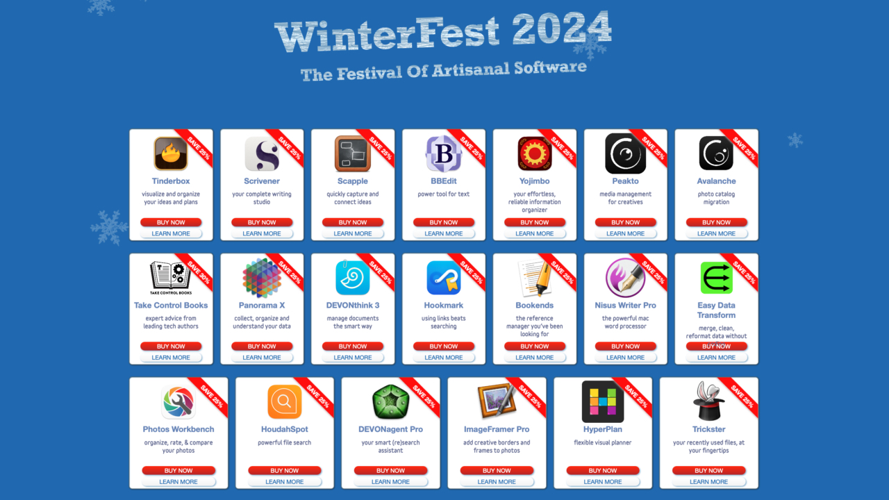 WinterFest 2024 for Mac Writing tools